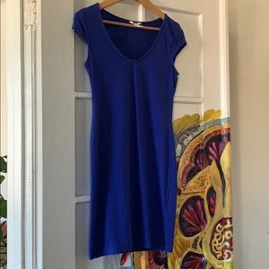 Little deep blue cotton dress